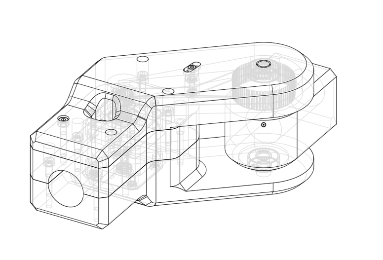 Wireframe of the elbow joint